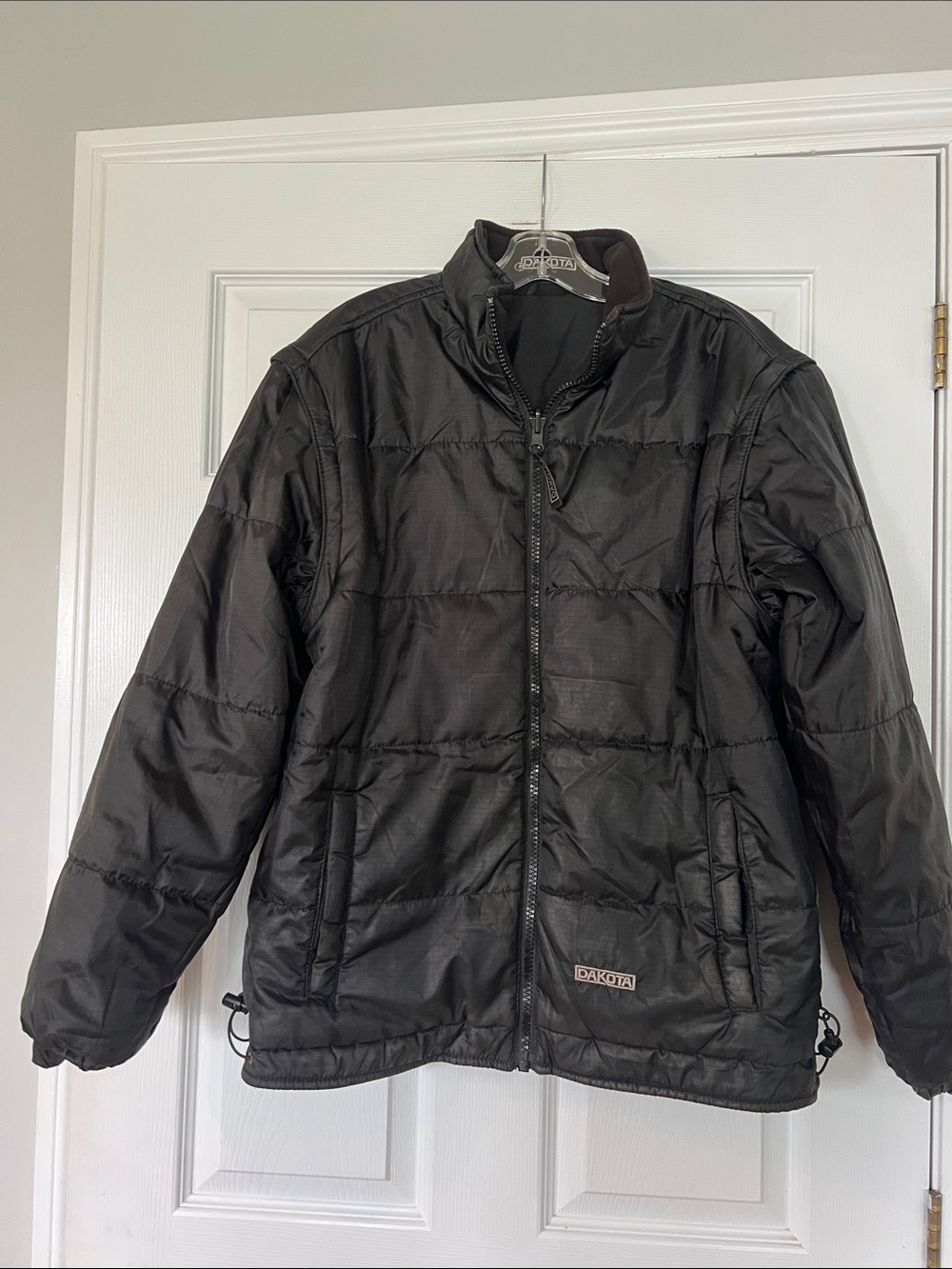 Dakota Men's Black Quilted Puffer Jacket with Full Zip